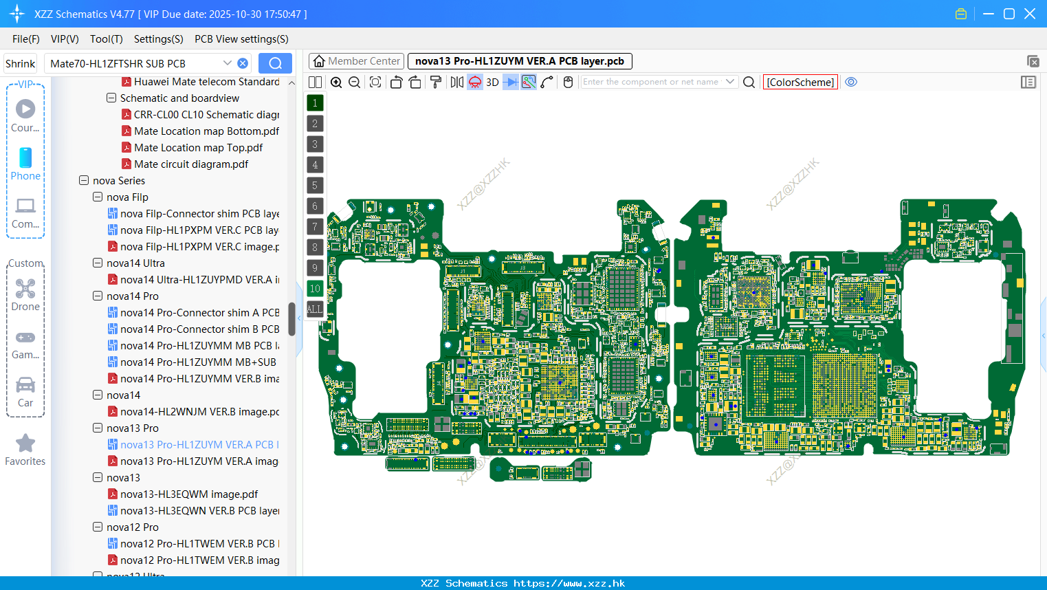 Huawei Nova13 Pro-HL1ZUYM VER.A PCB Layer